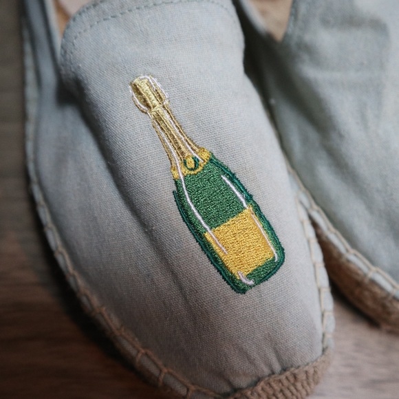 Soludos Mimosa Embroidered Wine Orange Espadrilles Slip On Flats Size 9 Jute - Picture 7 of 13